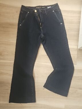 Michael Kors Women's Navy Flare Wide-Leg Jeans